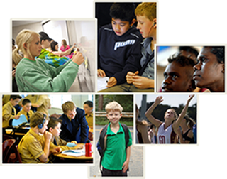collage of various primary and secondary school students collage of various primary and secondary school students