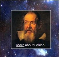 Galileo Galilei Portrait by Justus Sustermans (1597-1681), linked to information at the Kids Astronomy website