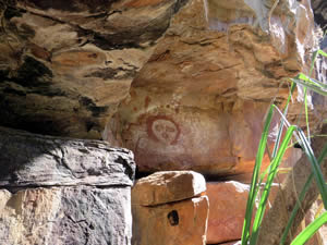 Large rock surface displaying rock art Large rock surface displaying rock art