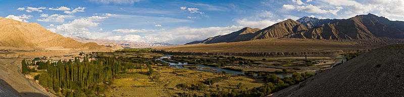 The Indus River near Leh, Ladakh, India.