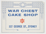 War Chest Cake shop, A.C.F., 327 George St., Sydney